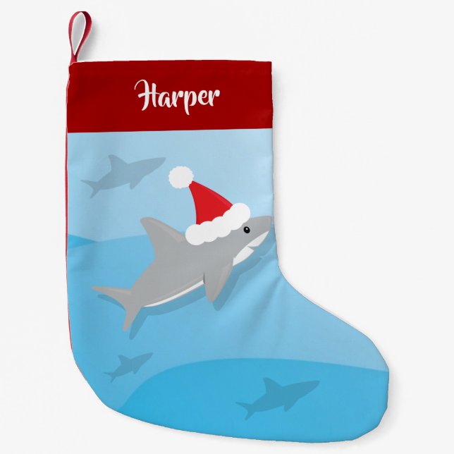 Hai-Weihnachtsmannmütze Kleiner Weihnachtsstrumpf (Vorderseite)
