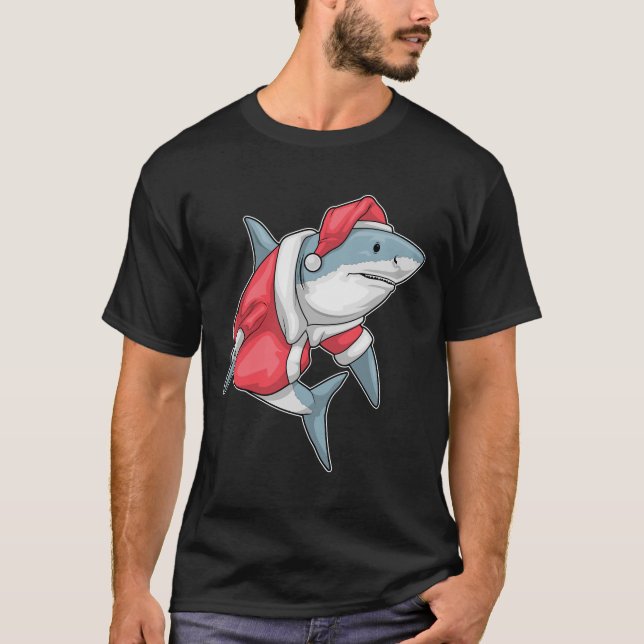 Hai Weihnachtszeit-Weihnachtsmannmütze T-Shirt (Vorderseite)