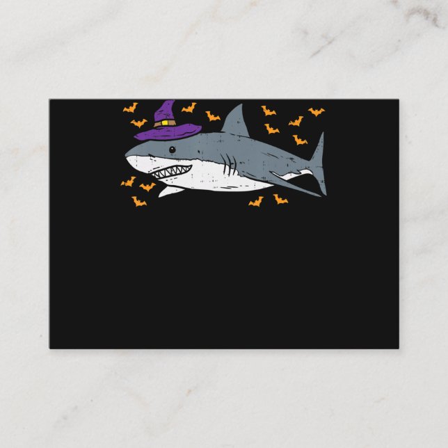 Hai Witz Funny Animal Halloween Visitenkarte (Vorderseite)