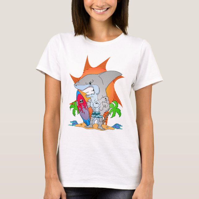 Hai-Woche-Surfer T-Shirt (Vorderseite)