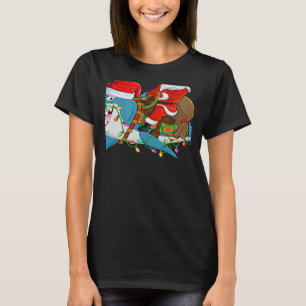 Hai Xmas Lichter Santa Fahrt Hai Weihnachten T-Shirt