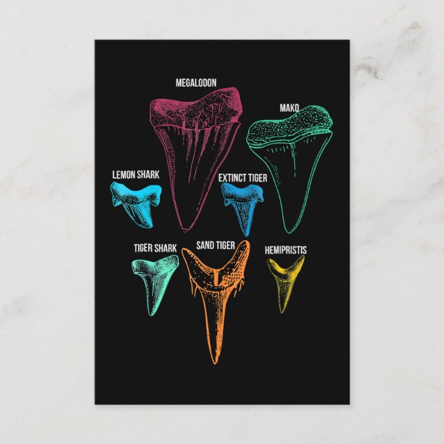 Hai-Zahnradjagd - Crazy Shark Gifts Begleitkarte (Vorderseite)