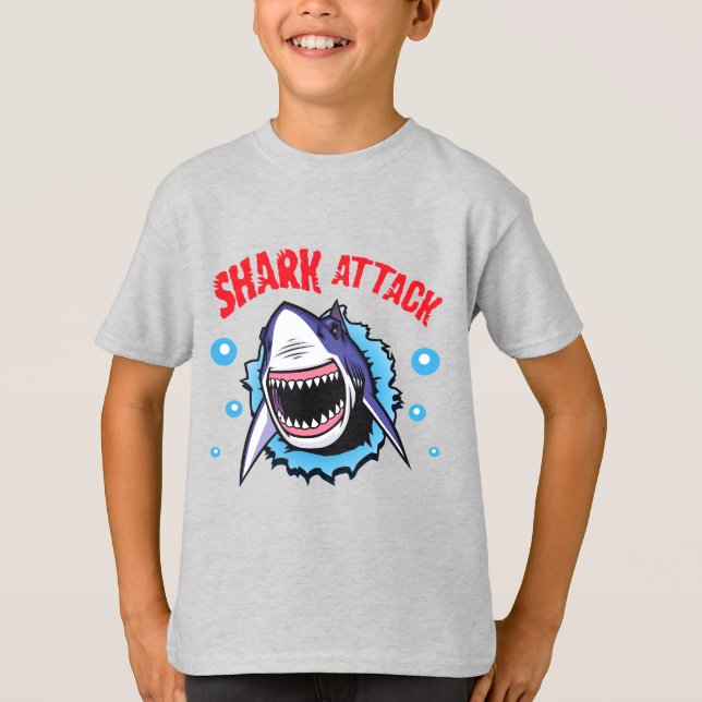 Haiangriff T - Shirt Hai beißen Shirt (Vorderseite)