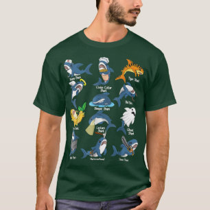 Haiarten Biologie Unterschiedliche Haiarten T-Shirt