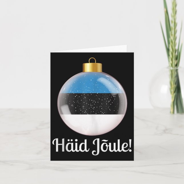Haid Joule Merry Christmas Estonian Häid Jõule Karte (Vorderseite)