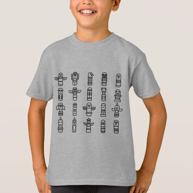 Haida Animals Native Amerikanischen Ureinwohners H T-Shirt (Vorderseite)