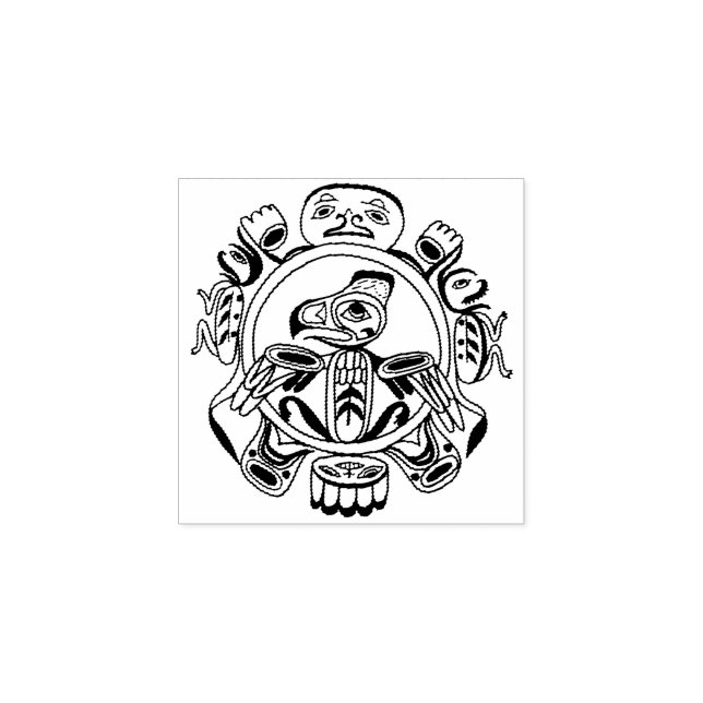 Haida art gummistempel (Prägung)