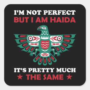 Haida Eagle Haida Nation Nation Native American Gi Quadratischer Aufkleber