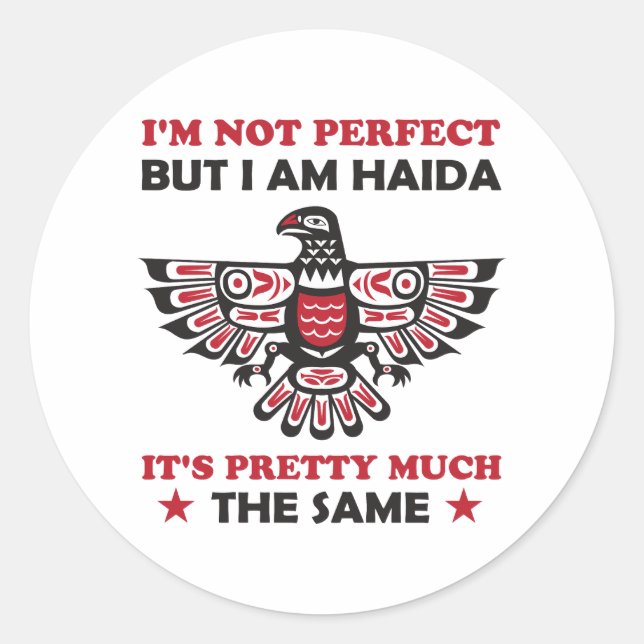Haida Eagle Haida Nation Native Pride Geschenkidee Runder Aufkleber (Vorderseite)