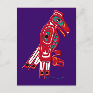 Haida Eagle Native American Wildlife Design Postkarte