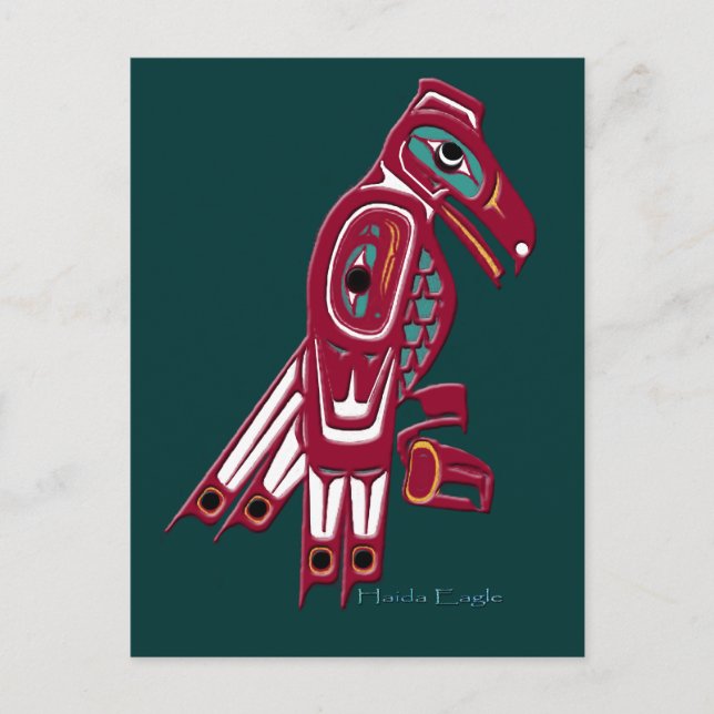 Haida Eagle Native American Wildlife Design Postkarte (Vorderseite)
