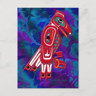 Haida Eagle Native American Wildlife Design Postkarte