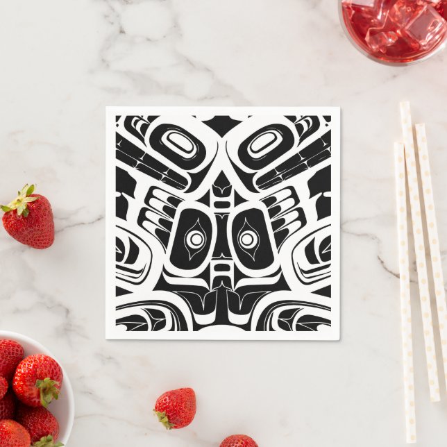 Haida Eagle Thunderbird Nordwestkolumbien Serviette (Beispiel)