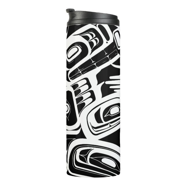 Haida Eagle Thunderbird Nordwestkolumbien Thermosbecher (Nach rechts gedreht)