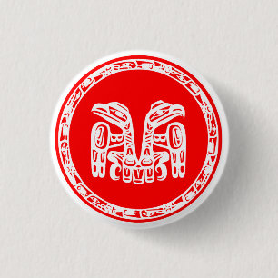Haida-Flagge Button