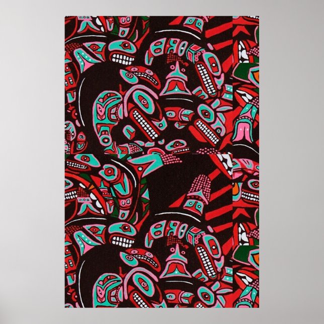 HAIDA KILLER WHALES POSTER (Vorne)