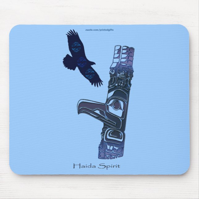 Haida Native American Totem Pole & Eagle Mousepad (Vorne)