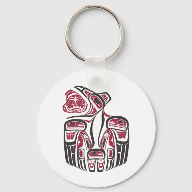 Haida Raven Design Schlüsselanhänger (Vorderseite)