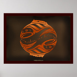 HAIDA SALMON KING Art Poster
