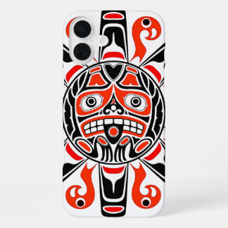 Haida Sonne Tlingit Stammeskunst kulturelles Erbe iPhone 16 Plus Hülle