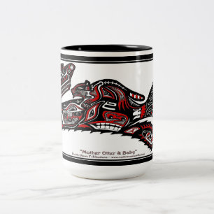 "HAIDA SPIRIT TASSE" Eine amerikanische Otter Art Zweifarbige Tasse