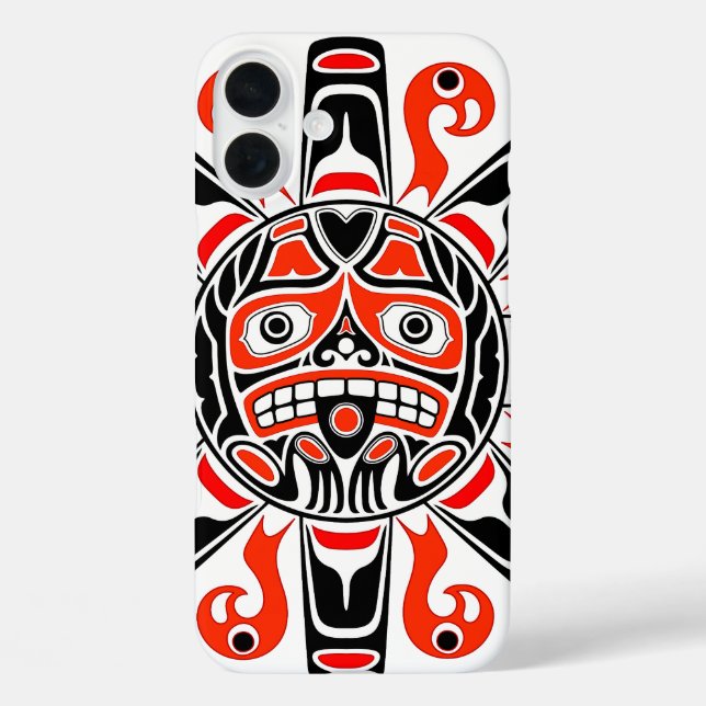 Haida sun Tlingit Stamm Kulturerbe iPhone 16 Plus Hülle (Rückseite)