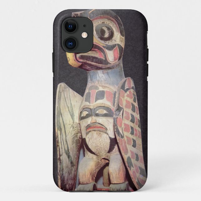 Haida-"Thunderbird" Statue (gemaltes Holz) Case-Mate iPhone Hülle (Rückseite)