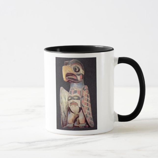 Haida-"Thunderbird" Statue (gemaltes Holz) Tasse (Rechts)
