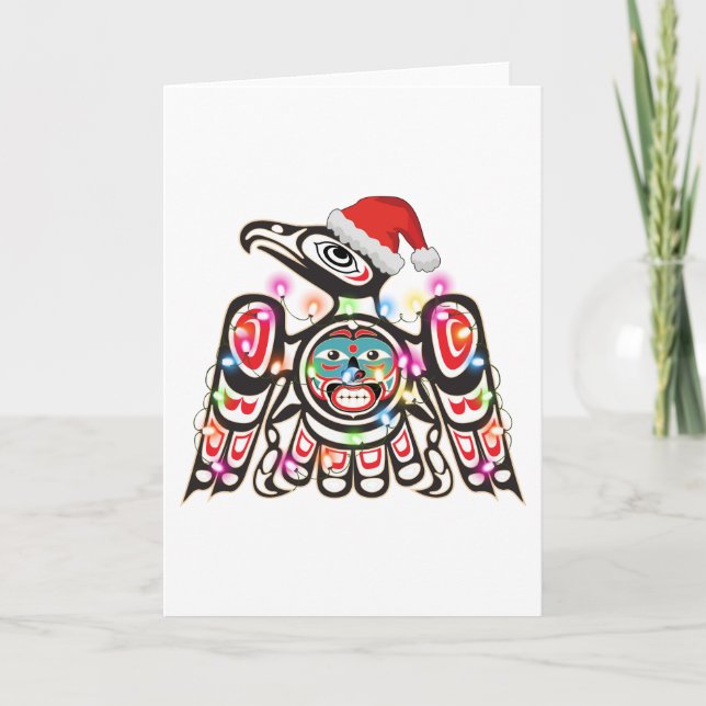Haida Thunderbird Symbolismus Ornament Ziel Christ Dankeskarte (Vorderseite)