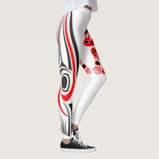 Haida-Tintenfisch und Frosch-Leggings Leggings