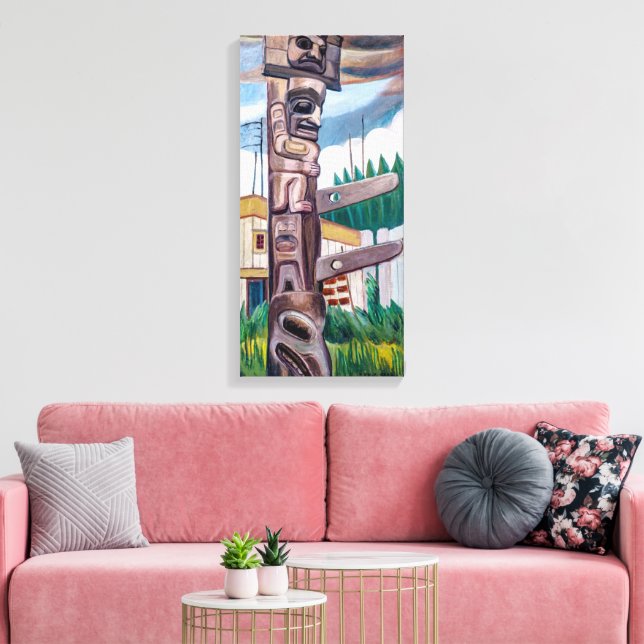 Haida Totem | Emily Carr | Leinwanddruck (Insitu (Wohnzimmer))