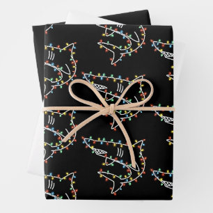 Haie Baum Weihnachten Xmas Haustier Tier Hai Liebh Geschenkpapier Set