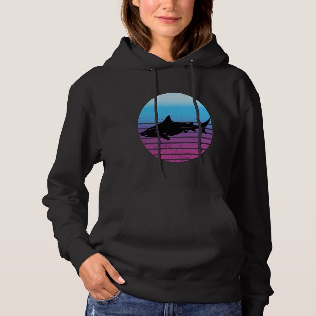 Haie der Silhouette A Hoodie (Vorderseite)