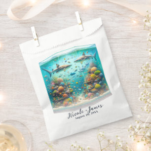 Haie & Fische Aquatische Aquarell Aquarien Hochzei Geschenktütchen