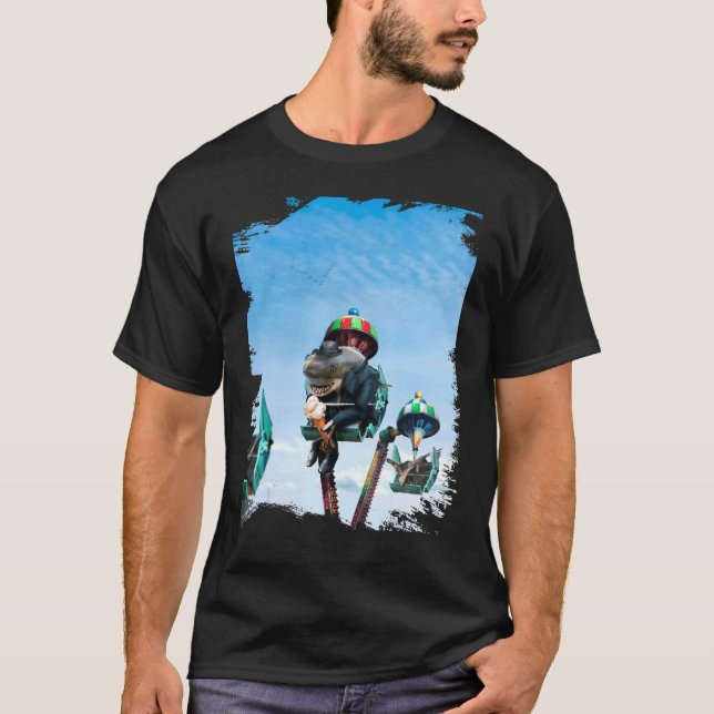 Haie Gangster Boss Ferris Wheel Eiscreme T-Shirt (Vorderseite)