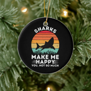 Haie machen mich glücklich, dich nicht so sehr keramik ornament