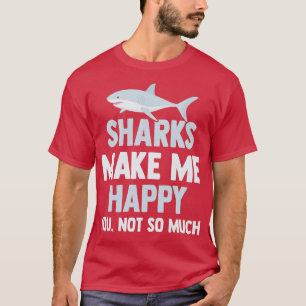 Haie machen mich glücklich Männer und Frauen Gif T-Shirt