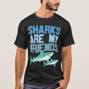 Haie sind meine Freunde Cooler Haifischtaucher T-Shirt