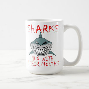 Haie Umarmen mit Mündern Lustiger Becher Kaffeetasse