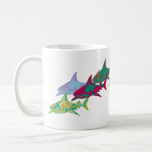 Haie, wild lebende Tiere Kaffeetasse (Links)