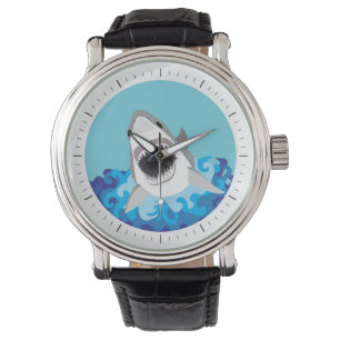 Haifisch-Angriff - Weißer Hai Armbanduhr