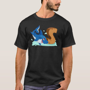 Haifisch Buchstabe S Alphabet Tiere Für Jungen Mäd T-Shirt
