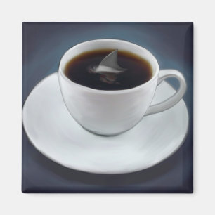 Haifisch-Flossen-Kaffee-Magnet Magnet
