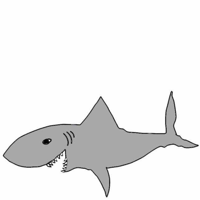 Haifisch! Freistehende Fotoskulptur (Vorne)