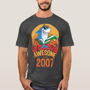 Haifisch Geburtstag 13 Jahre Altes Surf Phantastis T-Shirt
