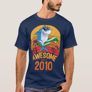 Haifisch Geburtstagsjunge OM Jahre Altes Surf Phan T-Shirt