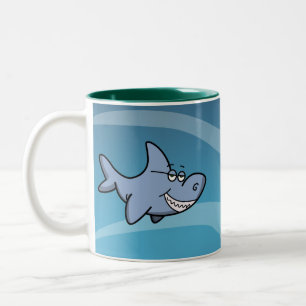 Haifisch-Grinsen Zweifarbige Tasse