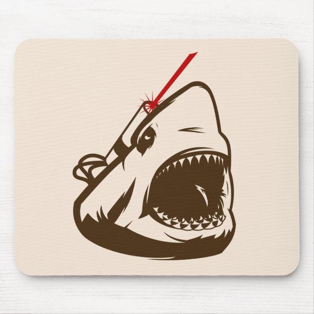 Haifisch mit einem Frickin Laserstrahl Mousepad (Vorne)