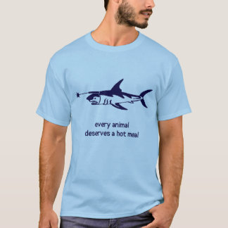 Haifisch mit Laserstrahl befestigt zu seinem Kopf T-Shirt