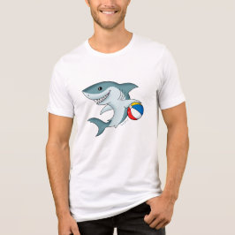 Haifisch mit Strandball Tri-Blend Shirt